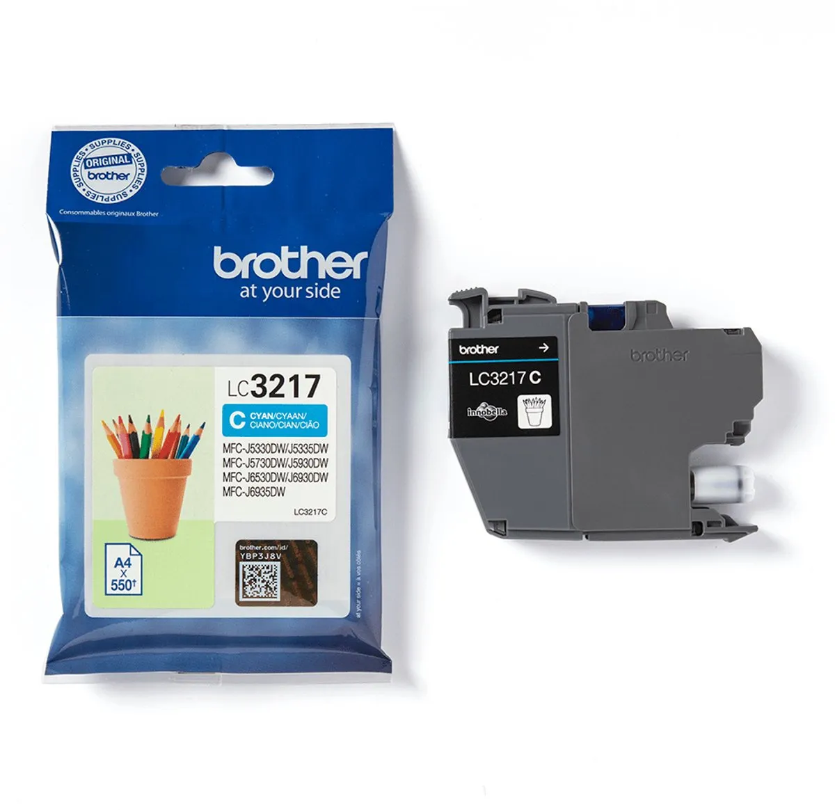Brother LC3217C Inktcartridge - Cyaan - 550 pagina's