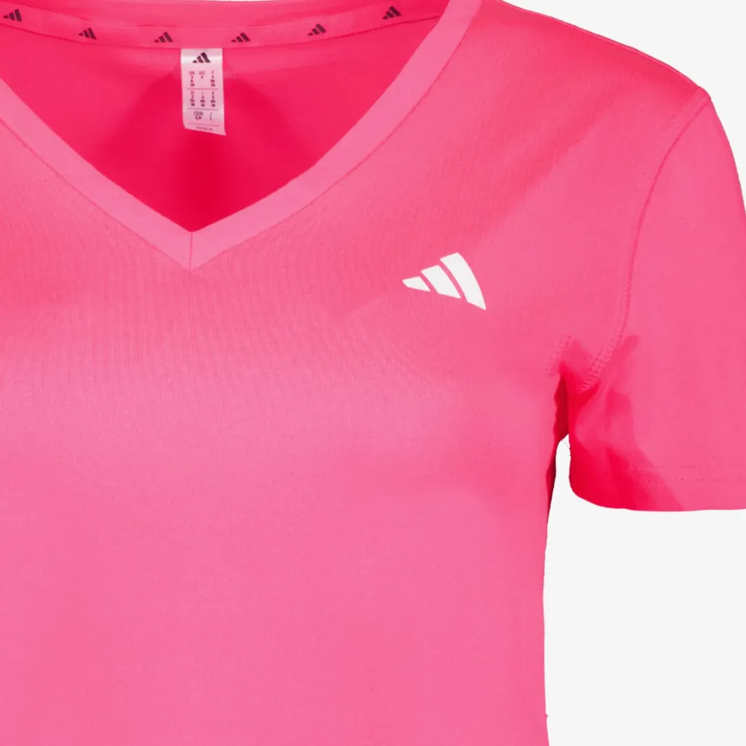 Adidas WE MIN V NK Dames Sport T-shirt - Roze