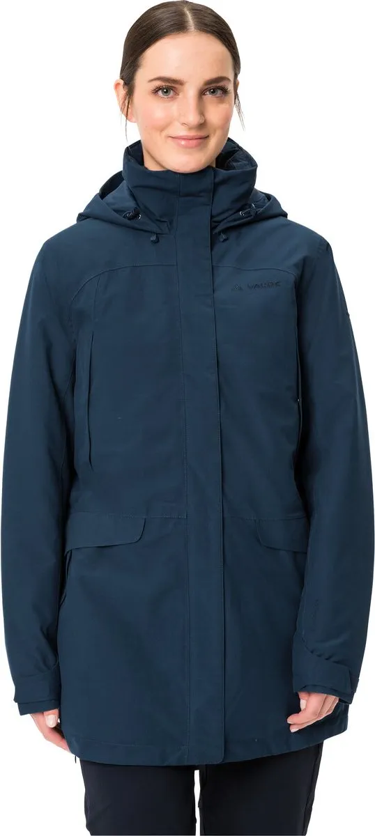 Vaude Skomer Wollen Parka Dames - Maat 60 - Blauw