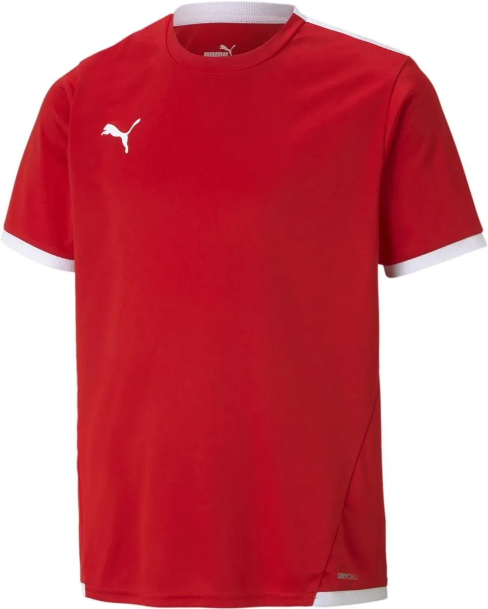 PUMA Teamliga Shirt Kinderen 176 - Rood/Wit
