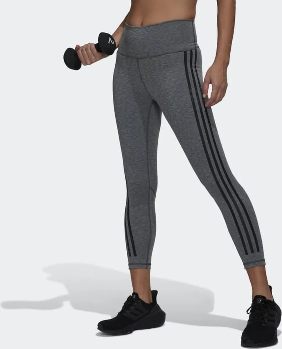 Adidas Optime TrainIcons 7/8 Tight - M - Grijs/Zwart