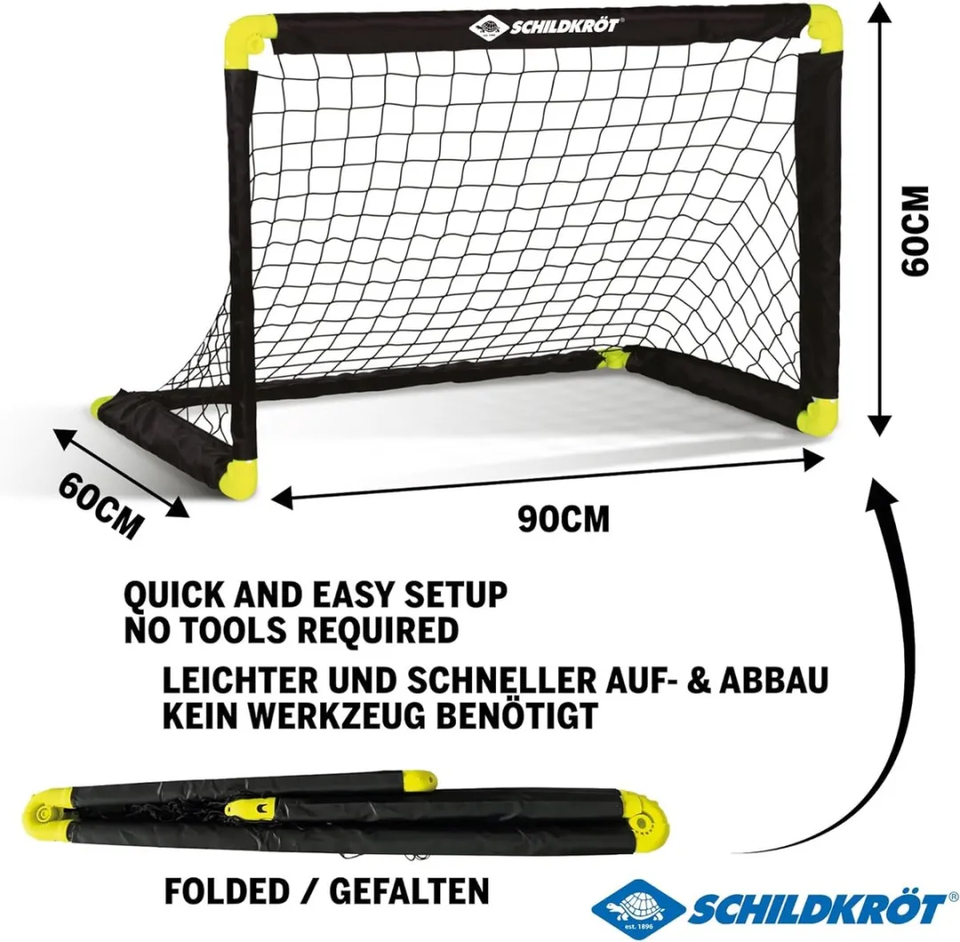 Schildkröt Opvouwbaar Voetbaldoel - Zwart/Geel