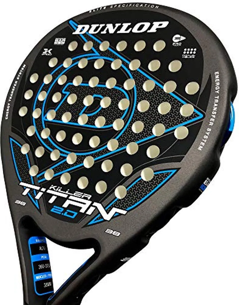 Dunlop Titan 2.0 Padelracket - L0 - Zwart/Blauw