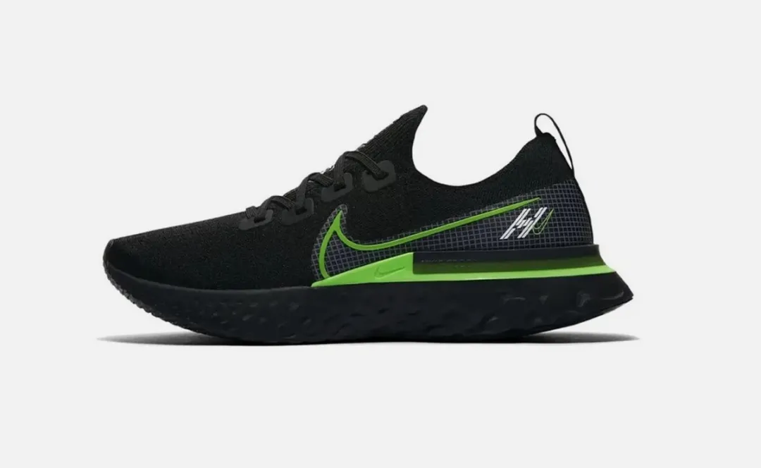 Nike React Infinity Run Flyknit - 37.5 - Zwart/ Groen