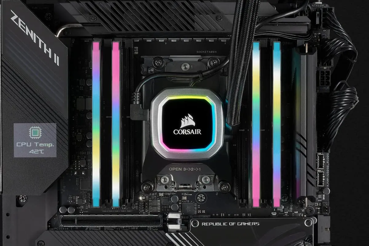 Corsair Vengeance RGB Pro SL CMH64GX4M4E3200C16 RAM - 64GB (4x16GB) DDR4 3200MHz