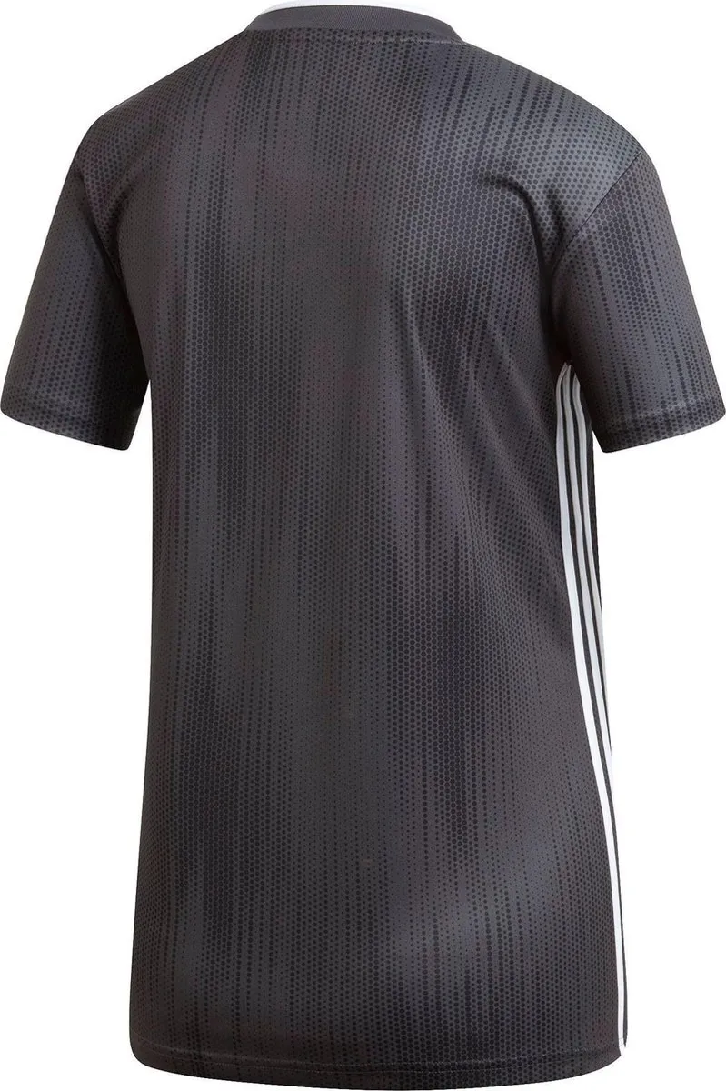 Adidas Tiro 19 Shirt Korte Mouw Dames DP3187 - M - Donkergrijs/Wit