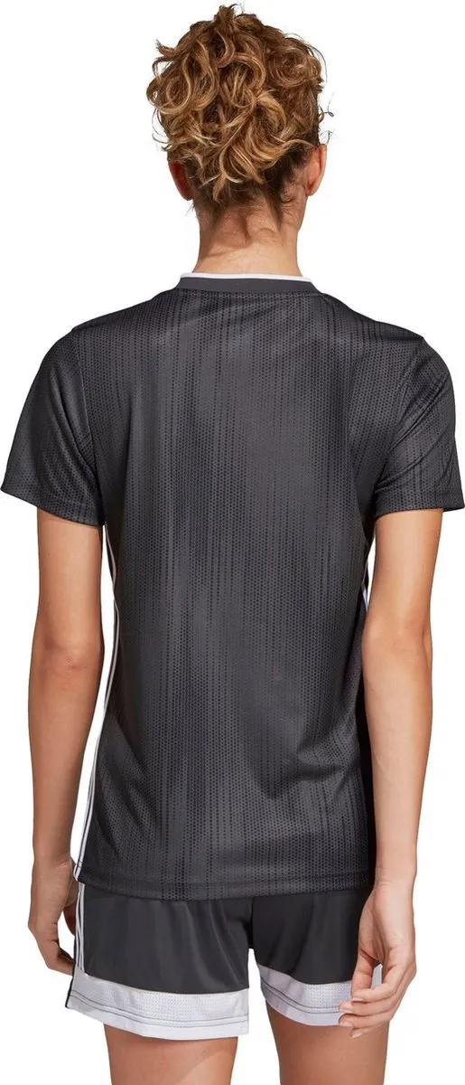 Adidas Tiro 19 Shirt Korte Mouw Dames DP3187 - M - Donkergrijs/Wit