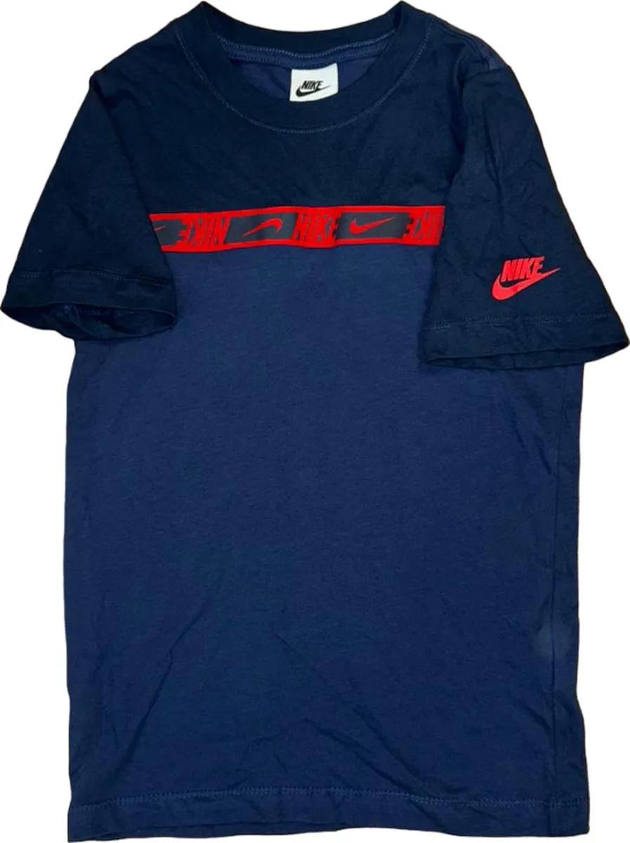 Nike Shirt Jongens - Maat S - Donkerblauw/Rood