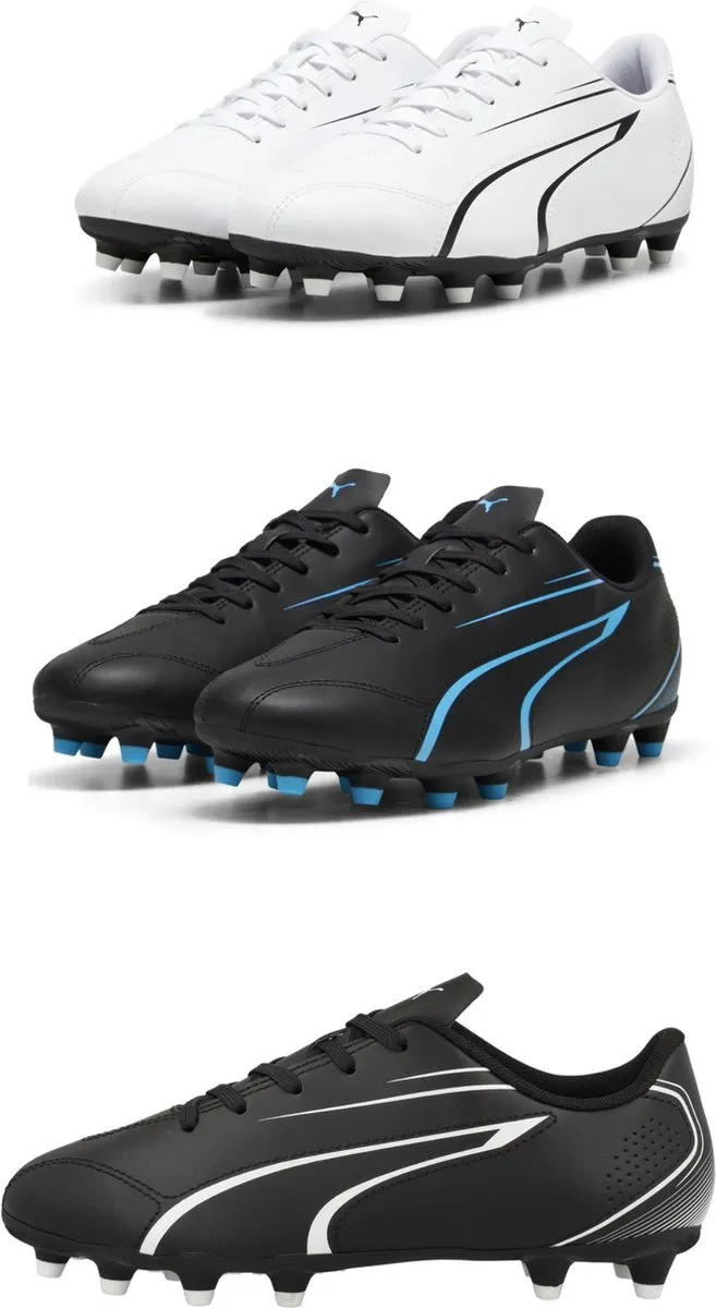PUMA Vitoria FG/AG Voetbalschoenen 47 - Zwart/Wit