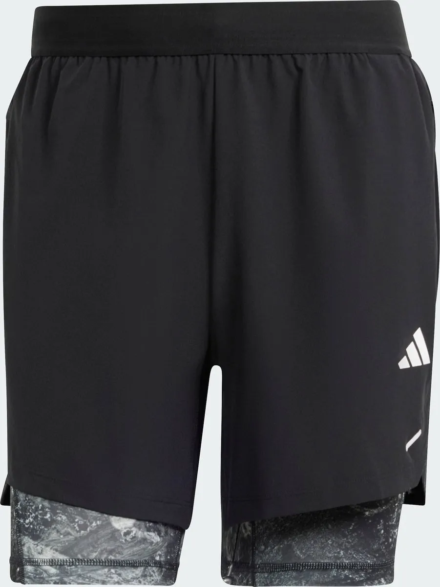 adidas Performance Power Workout 2-in-1 Short IK9683 - Zwart - XXL