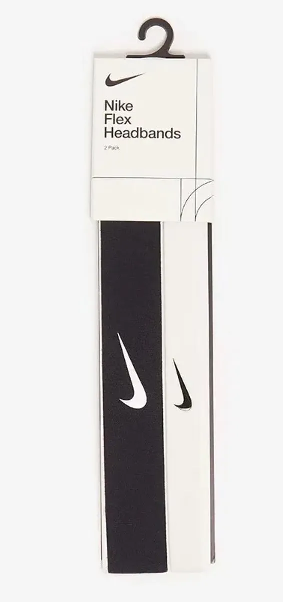Nike Hairbands Flex 2 Pack - Zwart/Wit