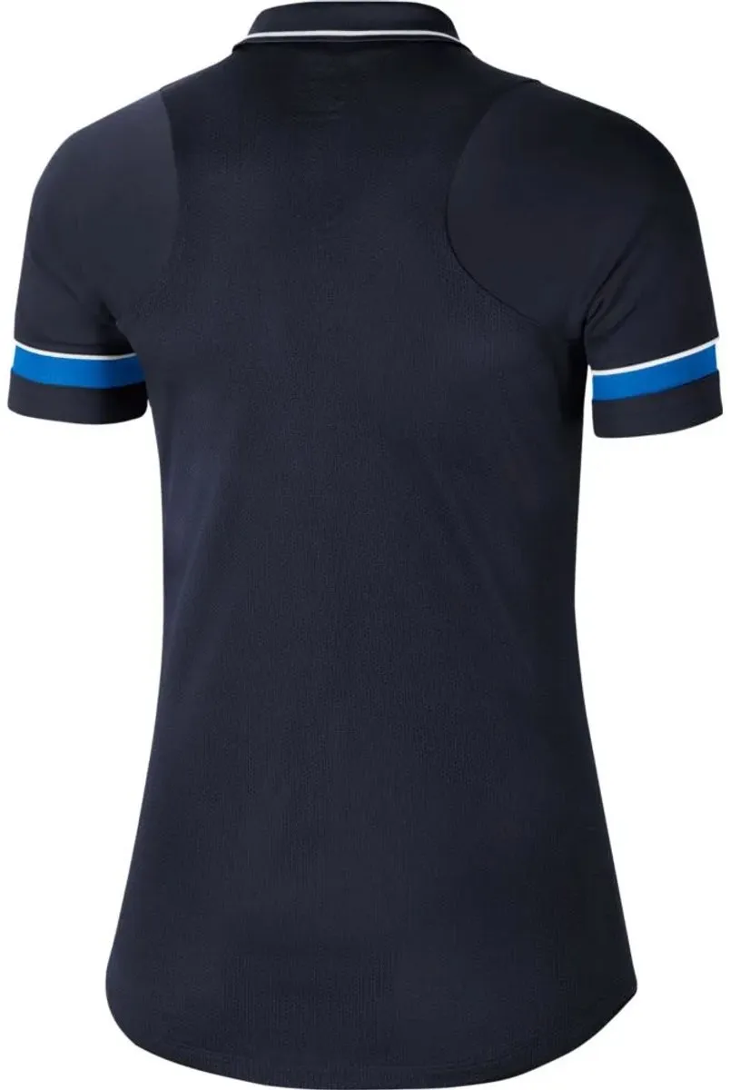 Nike Dri-FIT Academy Sportpolo Dames XS - Navy Blauw/Wit