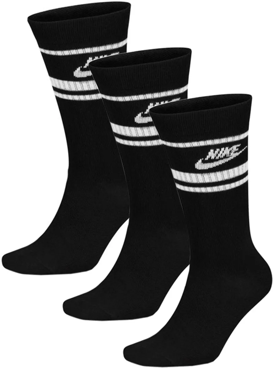 Nike Sportsokken Heren DX5089-010 - 3 Paar - Zwart/Wit