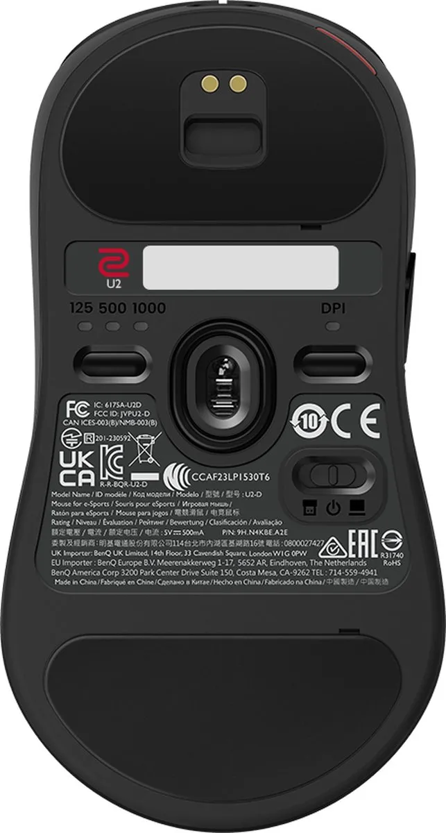 BenQ ZOWIE U2 Gamingmuis - M - 5 Knoppen - Zwart