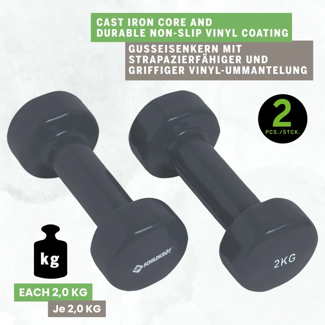 Schildkröt Dumbbells Fitness Set 2x2kg - Grijs
