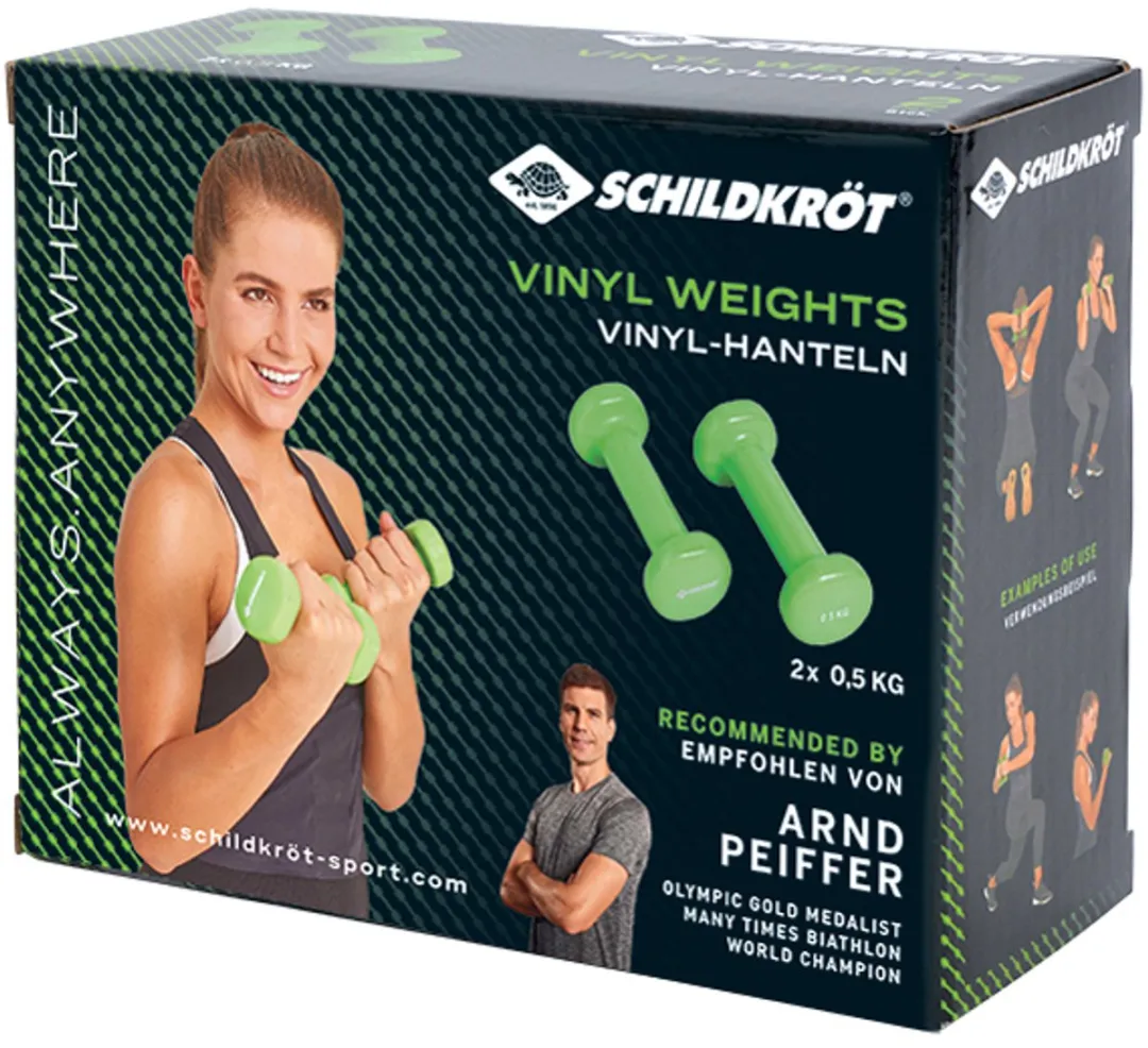 Schildkröt Dumbbells Fitness Set 2x2kg - Grijs - afbeelding 6 van 6