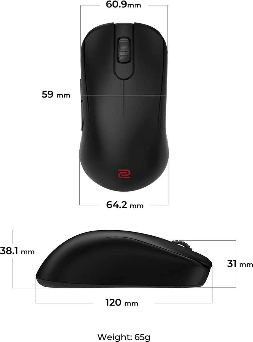 BenQ ZOWIE S2-DW 4K Draadloze E-sports Muis