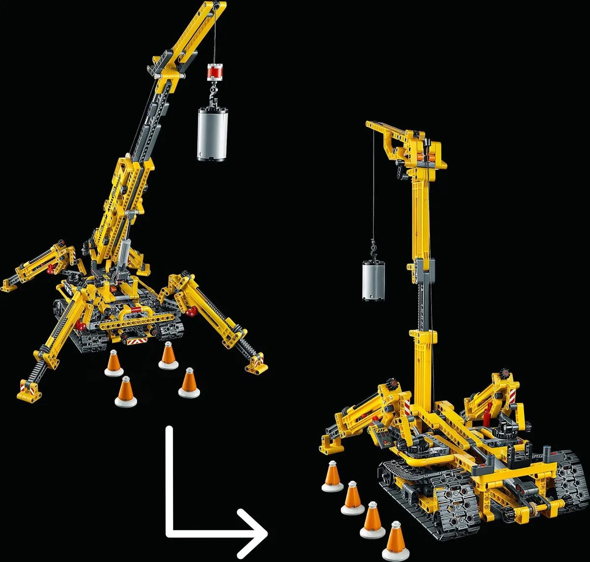 LEGO Technic Compacte Rupsband Kraan 42097 - 920 Stukken - afbeelding 2 van 6