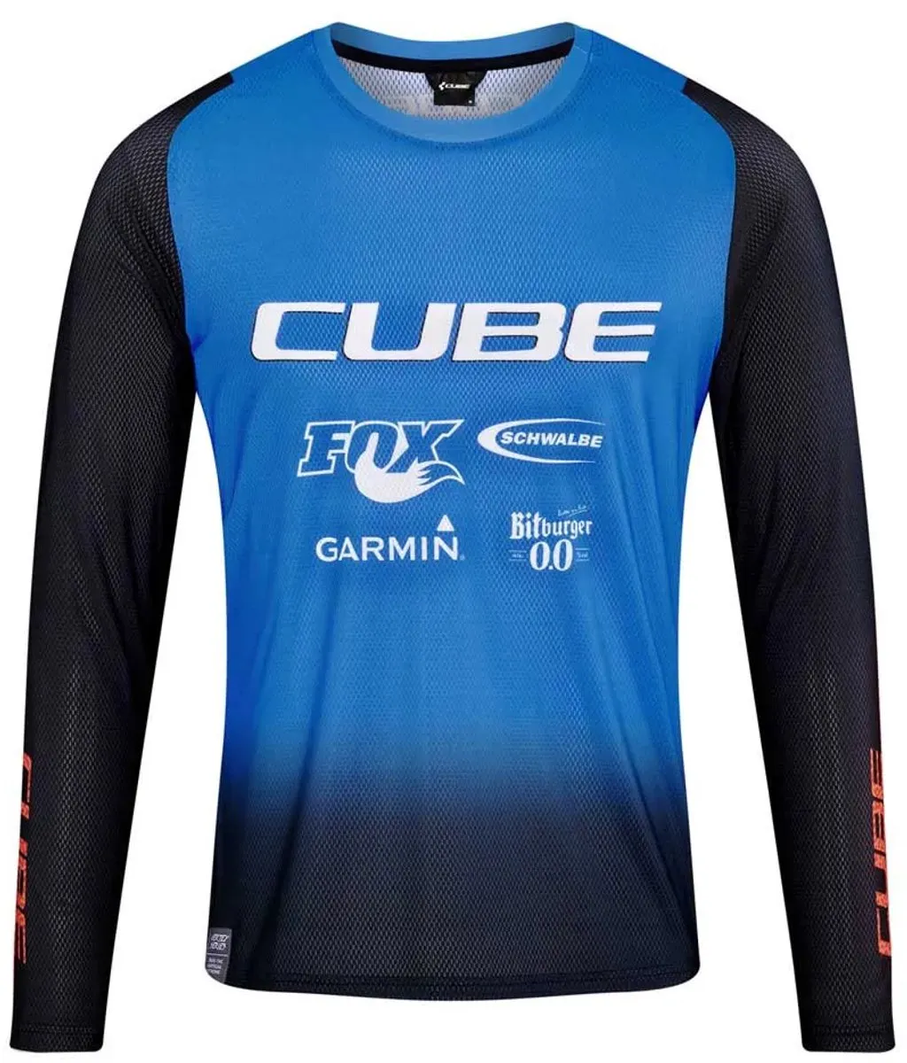 Cube Vertex X Action Team Langarm Trui - Blauw/Zwart S - afbeelding 6 van 6