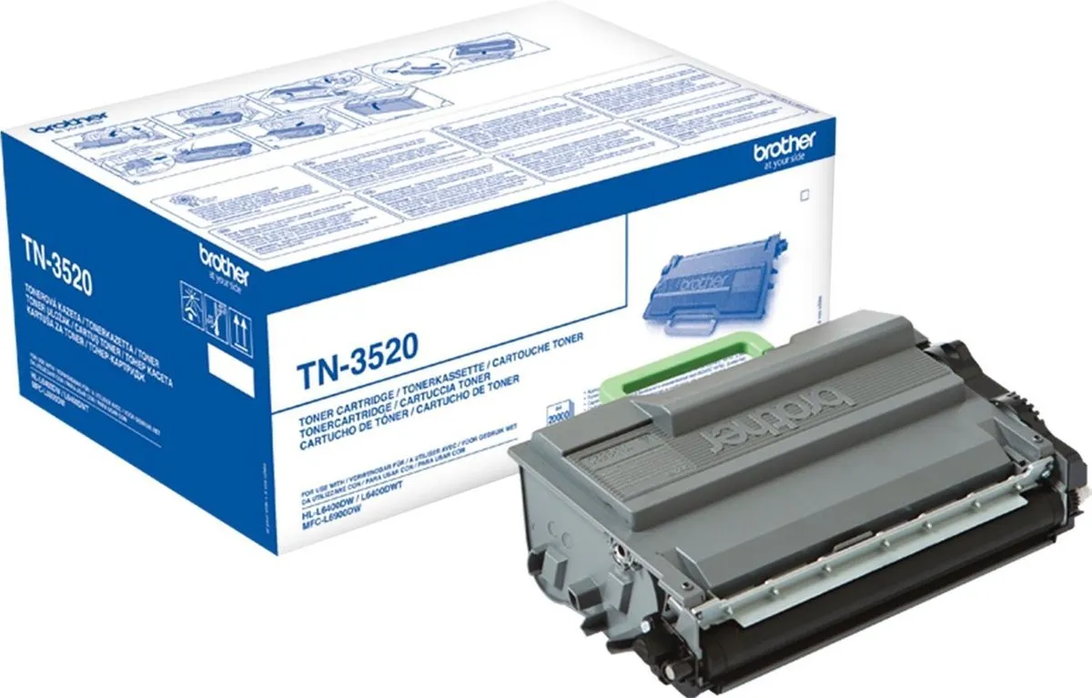 Brother TN3520 Toner - 20.000 pagina's - Zwart