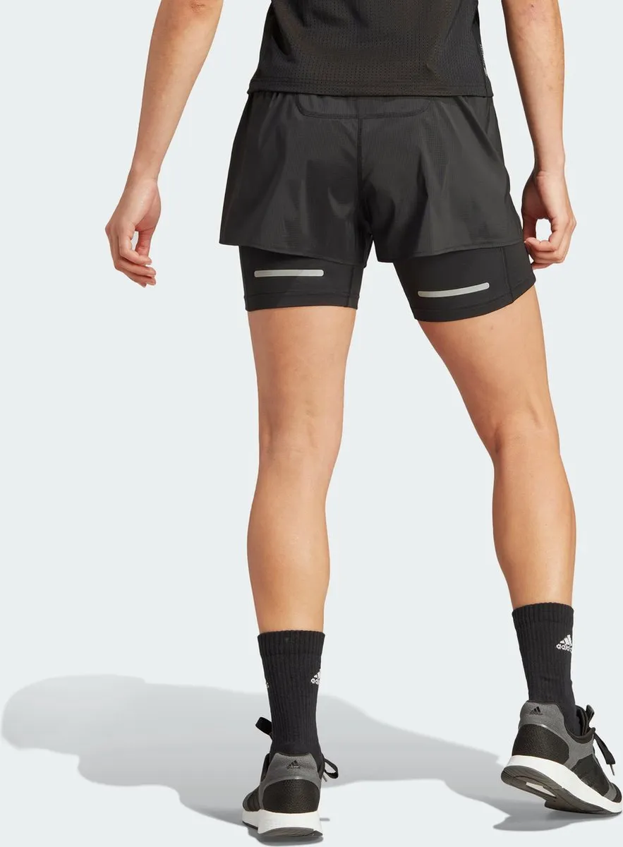 adidas Performance Ultimate Two-in-One Short Dames XS - Zwart