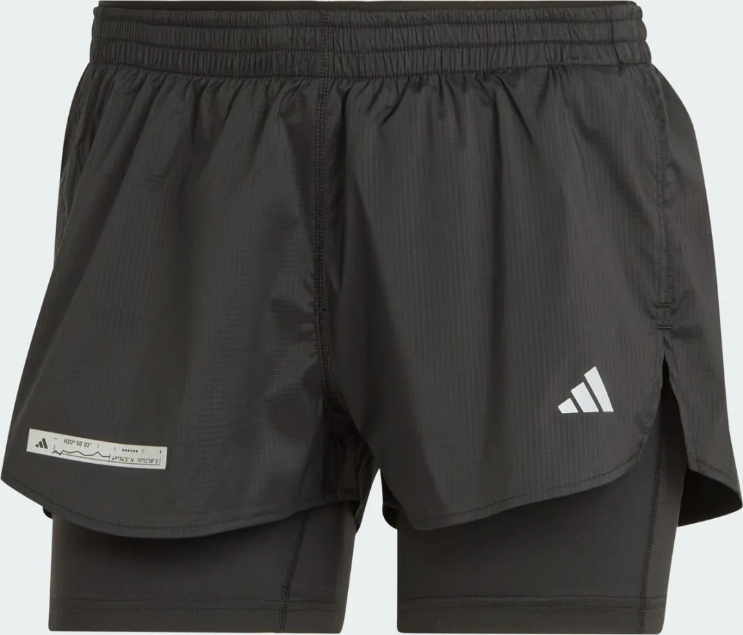 adidas Performance Ultimate Two-in-One Short Dames XS - Zwart