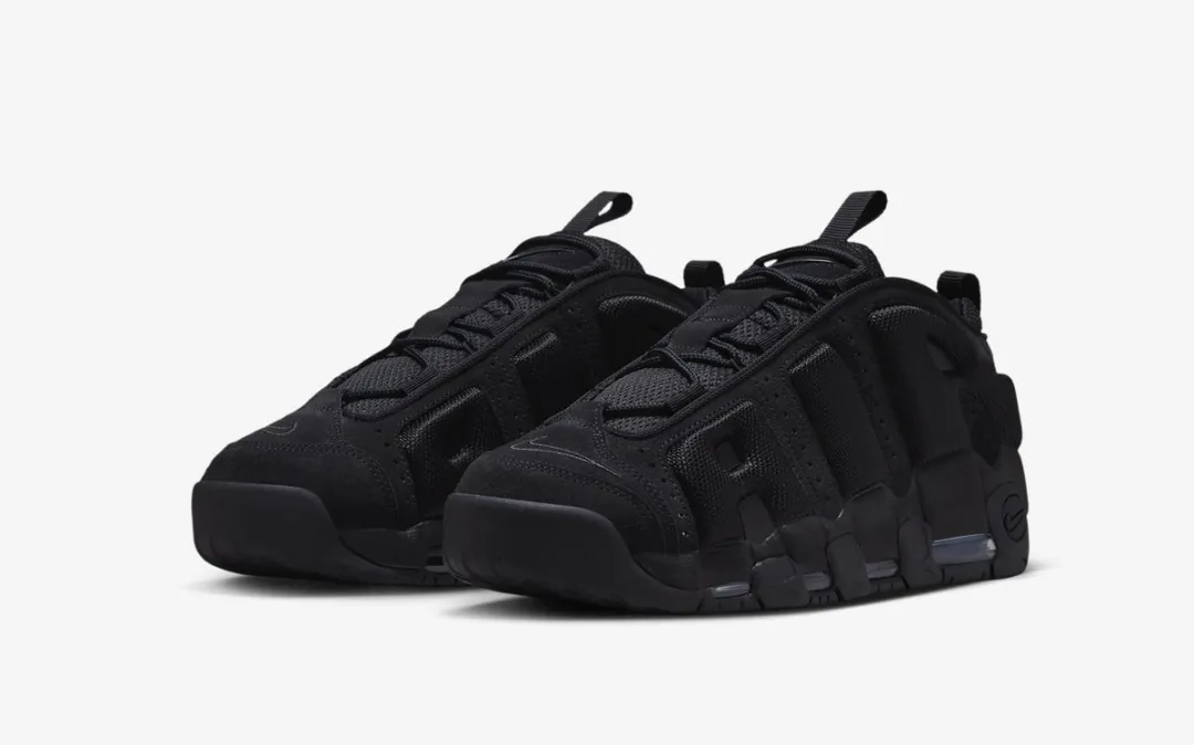 Nike Uptempo Low IM6649-001 Basketbalschoenen - Maat 43 - Zwart