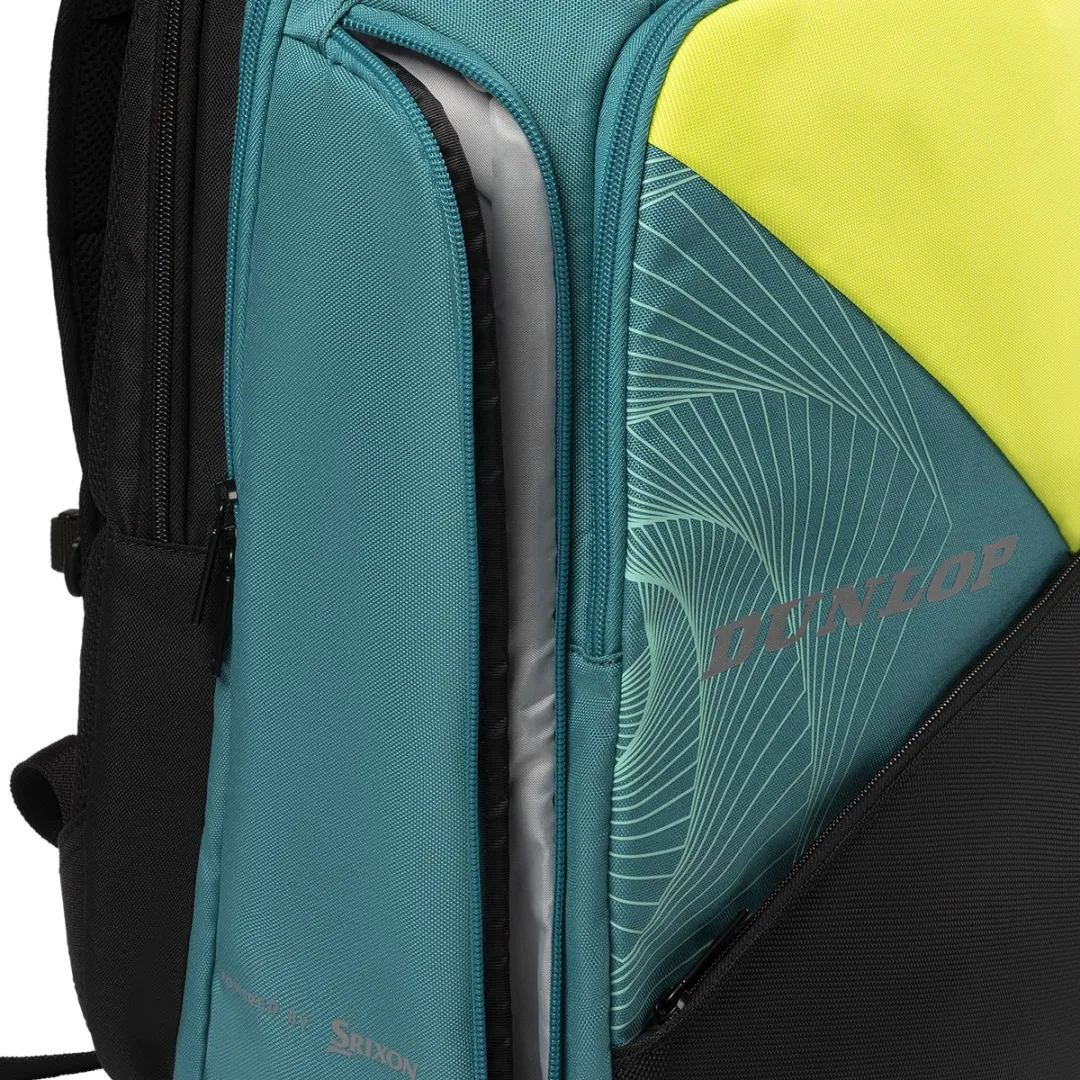 Dunlop SX Performance Backpack Tennistas 30L - Teal/Black/Yellow