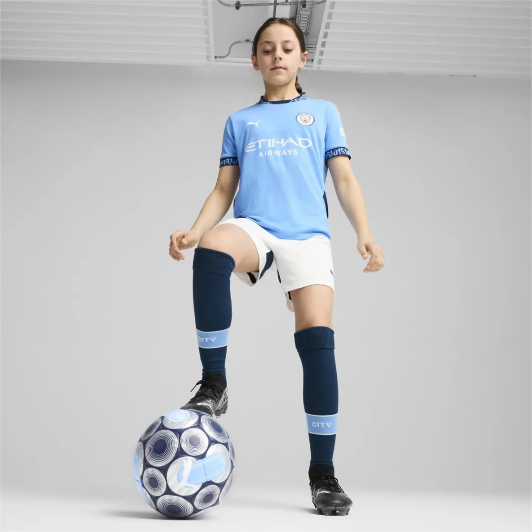 PUMA Manchester City Jr Home Shirt - 140 - Lichtblauw