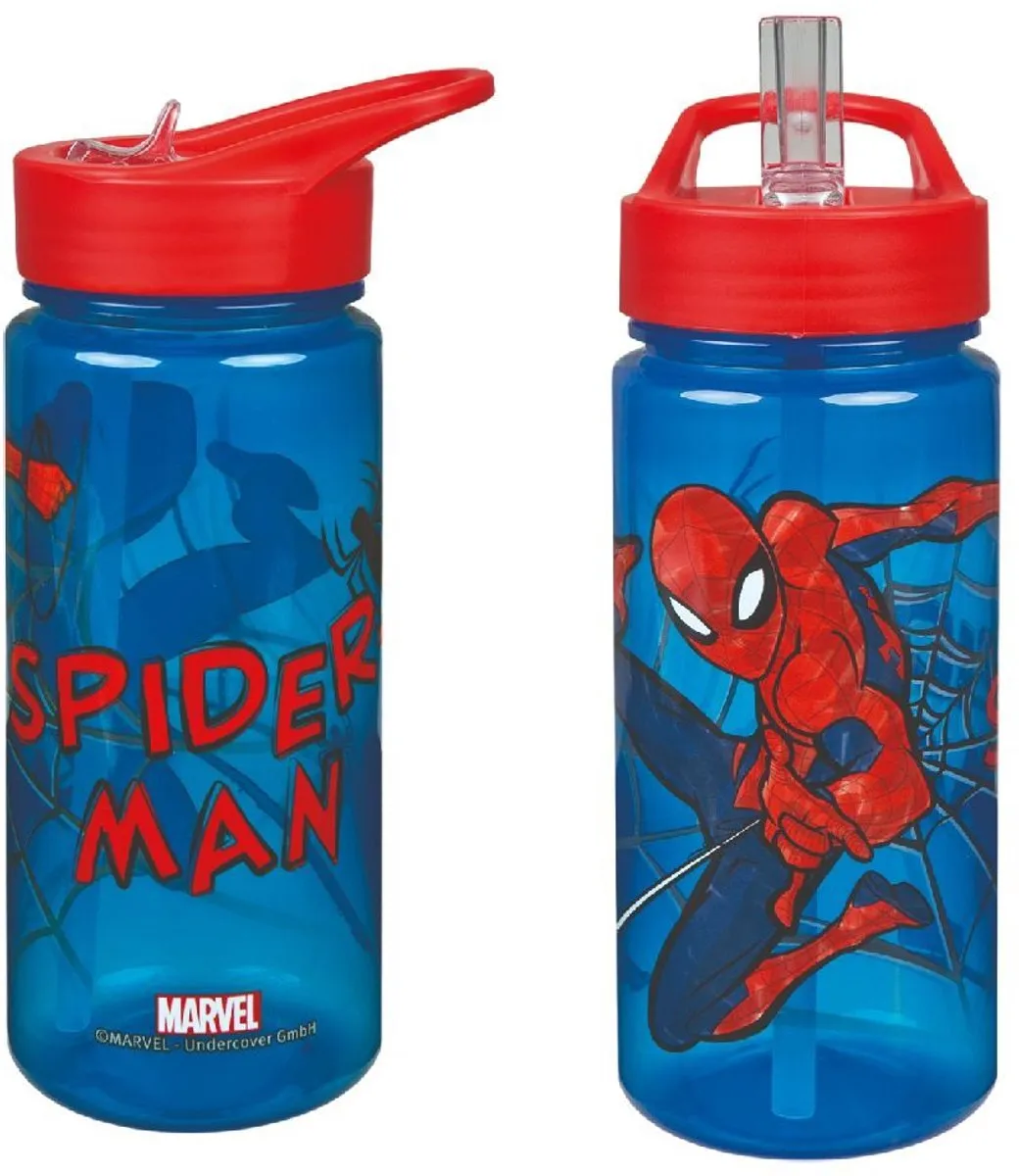 Marvel Spiderman Bidon 500ml - Blauw/Rood