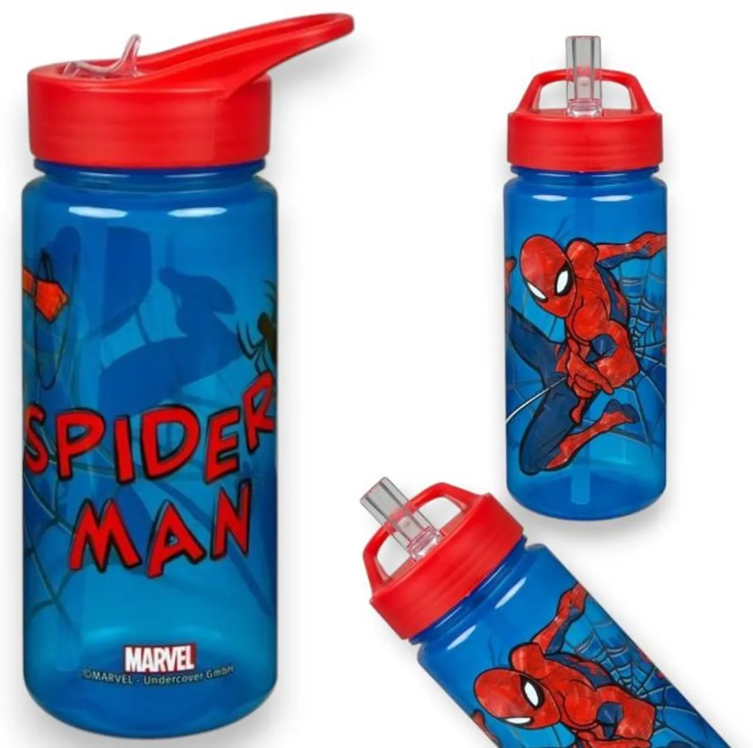 Marvel Spiderman Bidon 500ml - Blauw/Rood