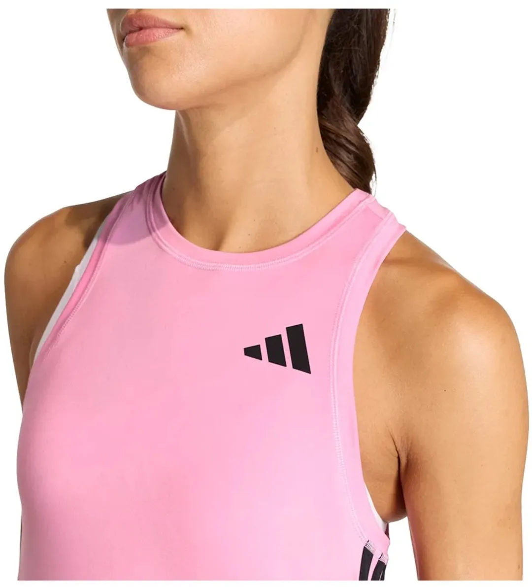 Adidas Train Essentials 3 Stripes Mouwloos T-shirt - Roze M