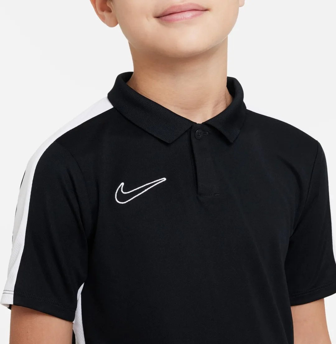 Nike Dri-FIT Academy Polo Junior 158 - Zwart/Wit