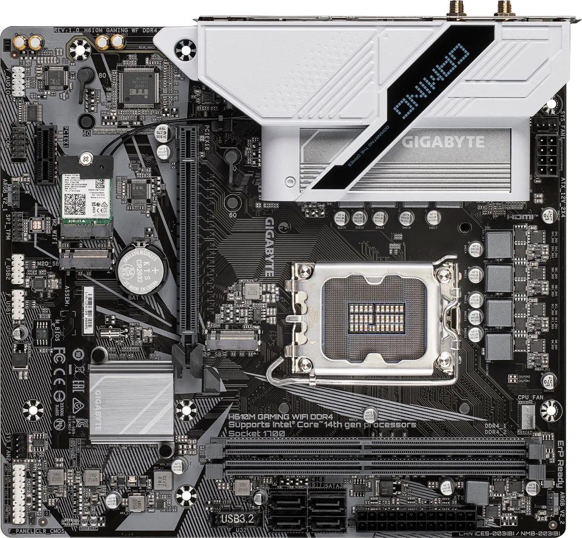 Gigabyte H610M GAMING WF DDR4 Moederbord - microATX