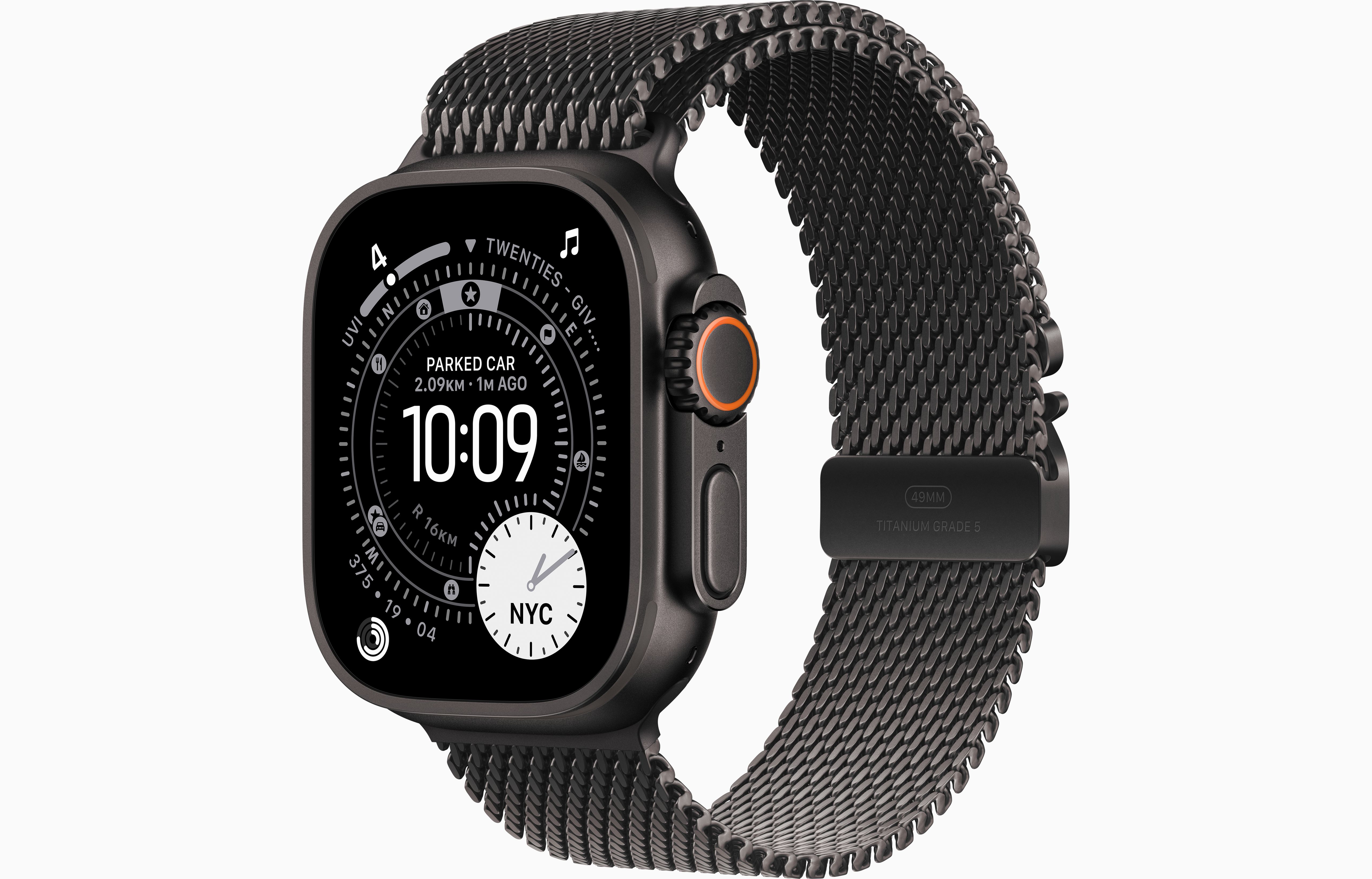 Apple Watch Ultra 3 - Wifi + 5G - 49mm - Black Titanium Case with Black Titanium Milanese Loop - Large