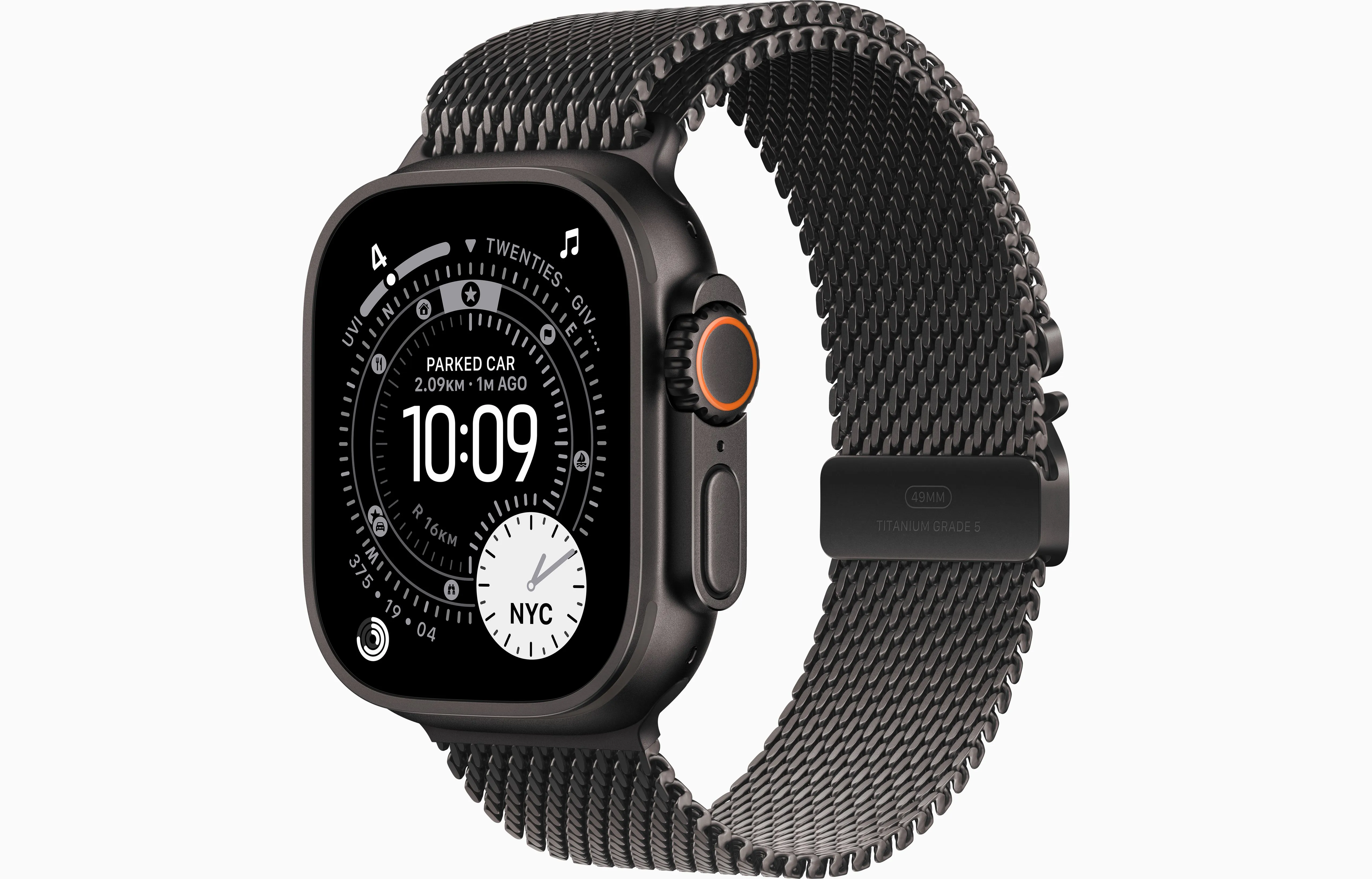 Apple Watch Ultra 3 - Wifi + 5G - 49mm - Black Titanium Case with Black Titanium Milanese Loop - Large