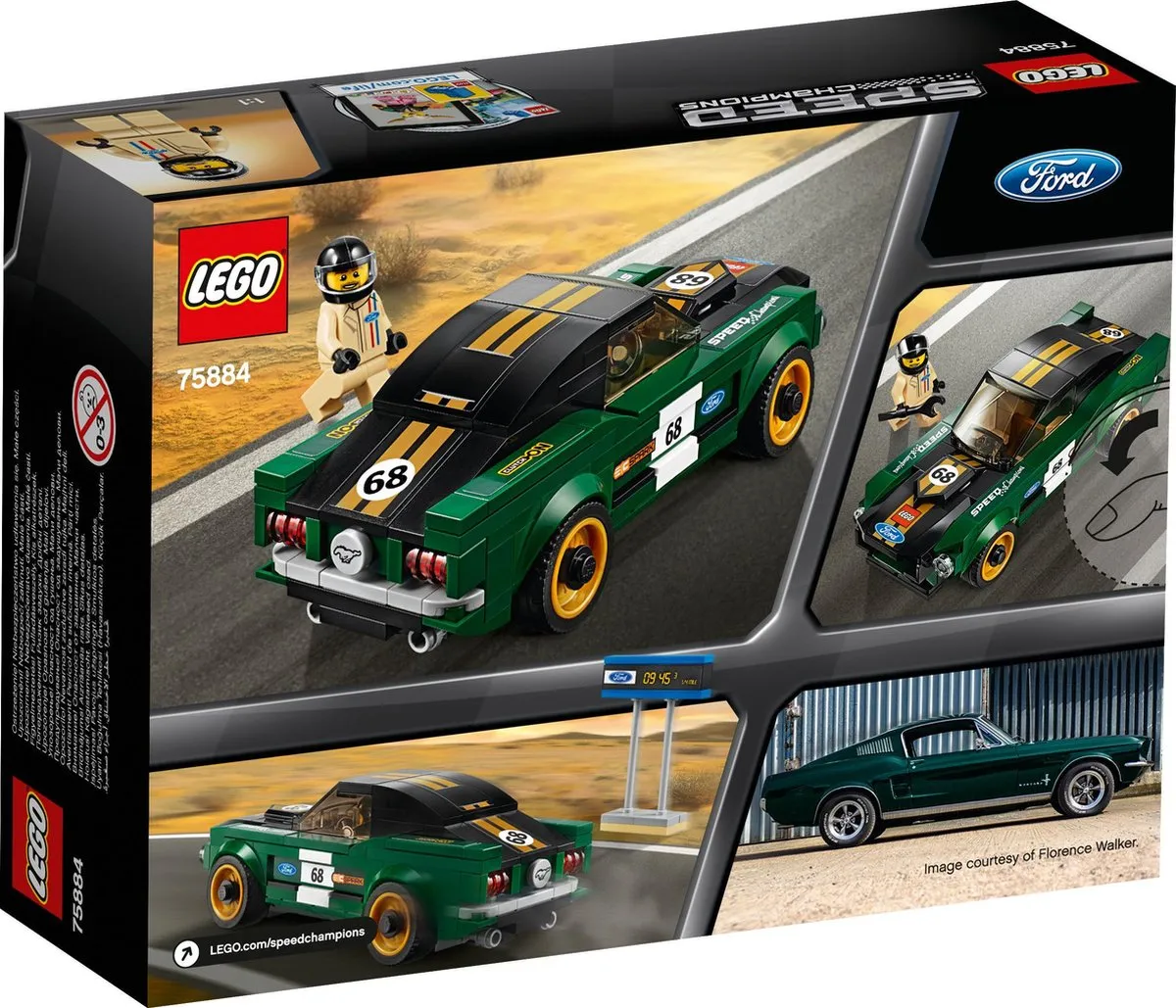 LEGO Speed Champions 75884 1968 Ford Mustang Fastback - 183 Stukken - Groen