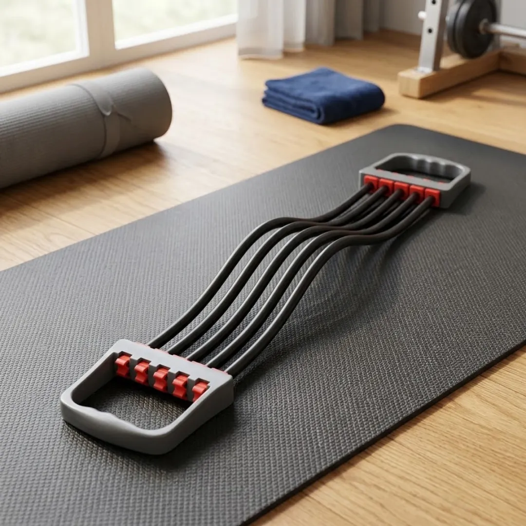 NuveX Borst Expander Fitness Trainer - 5 Tubes - Zwart