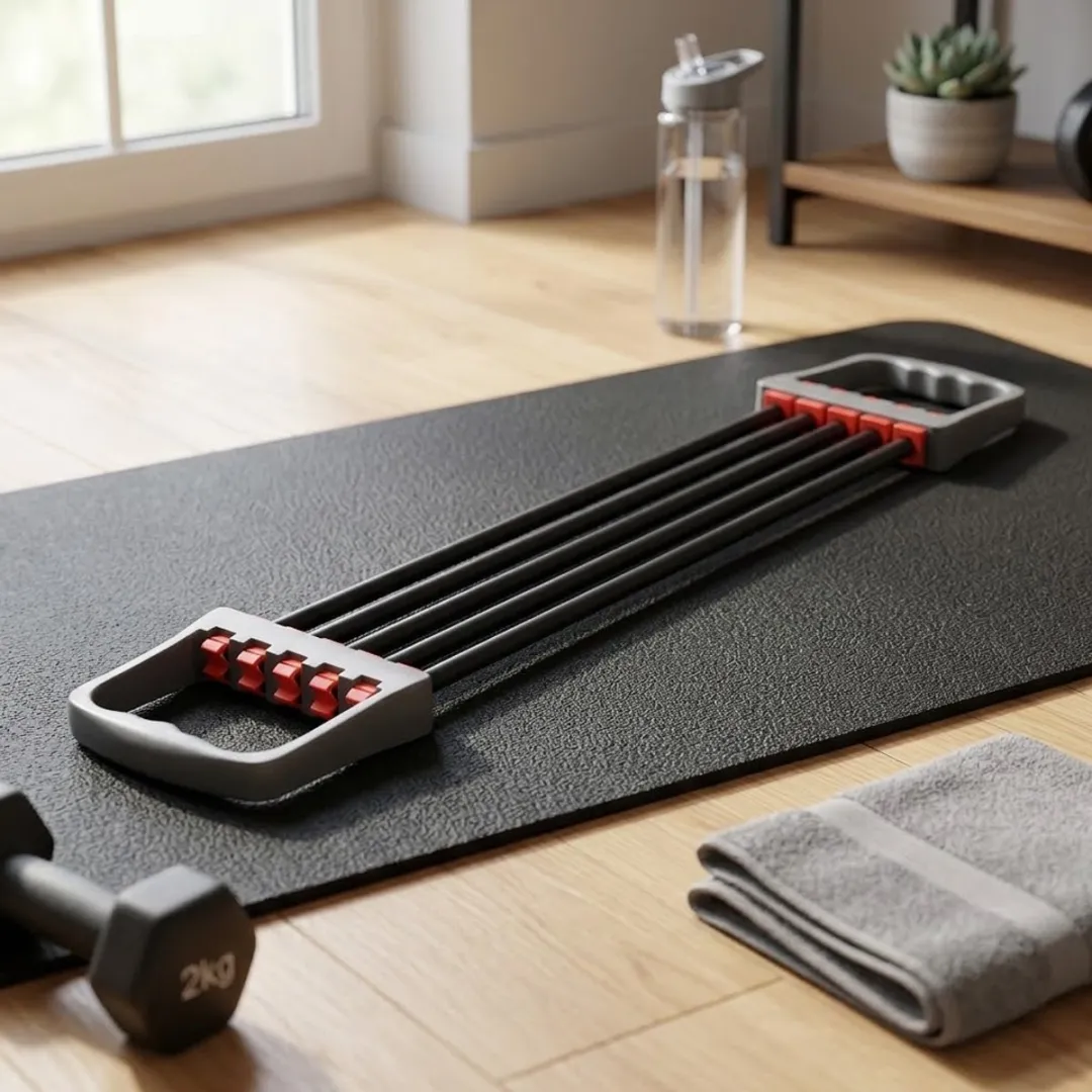 NuveX Borst Expander Fitness Trainer - 5 Tubes - Zwart