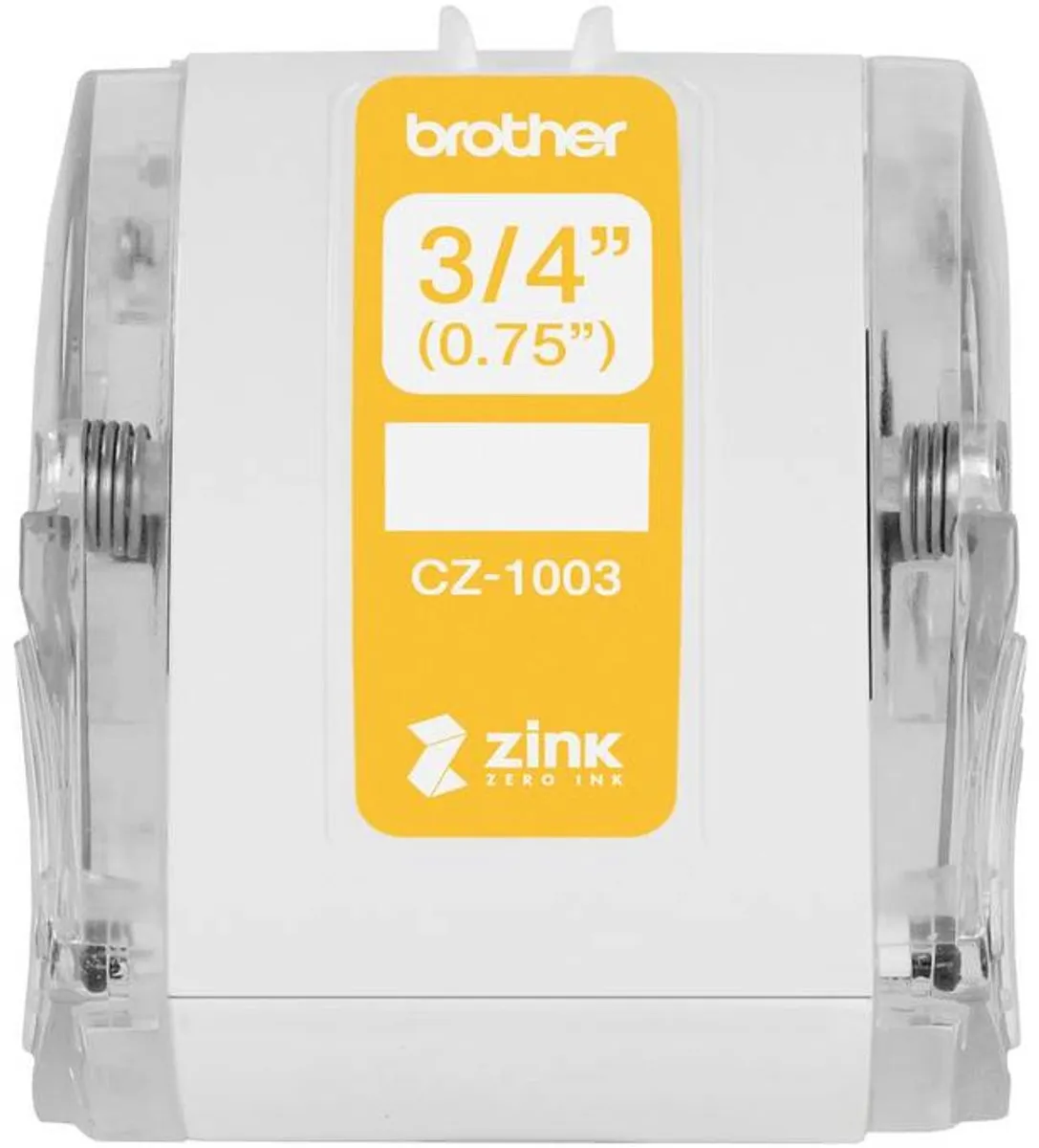 Brother CZ1003 Etikettenrol 19mm x 5m - Wit - Permanent
