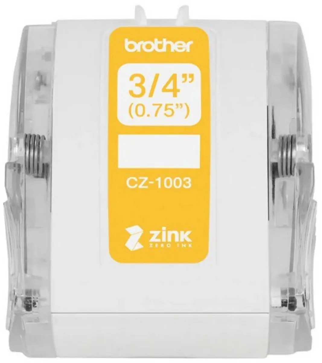Brother CZ1003 Etikettenrol 19mm x 5m - Wit - Permanent