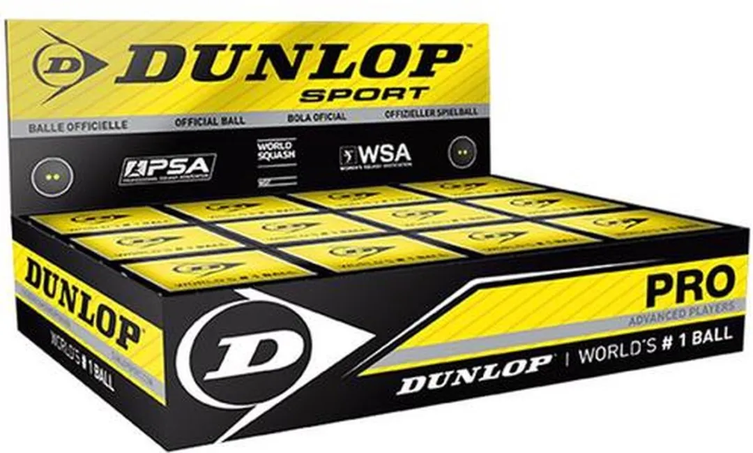 Dunlop Pro (Double Dot) Squashballen - 12 Stuks