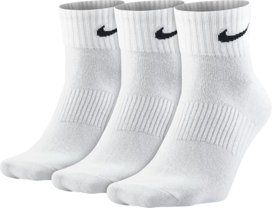Nike Lightweight Quarter Sportsokken 38-42 - 3 Stuks - Wit
