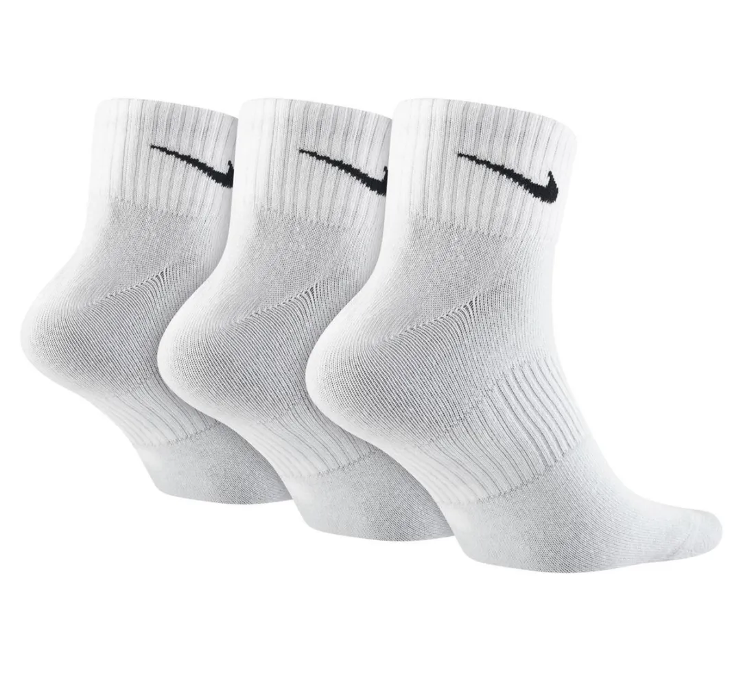Nike Lightweight Quarter Sportsokken 38-42 - 3 Stuks - Wit