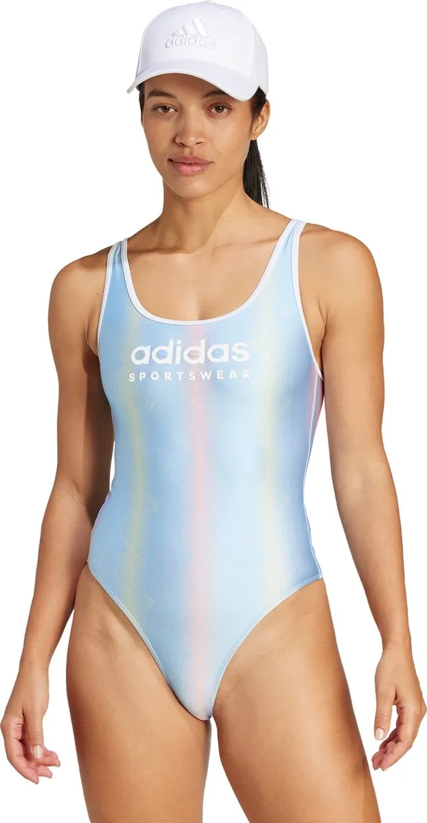 adidas Tiro U-Back Badpak Dames - Blauw - 40