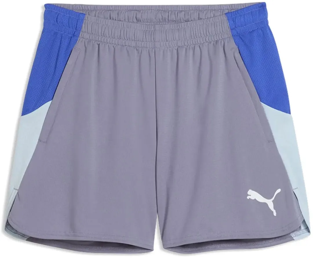 PUMA Individual Blaze Shorts Dames - M - Grijs/Wit/Blauw