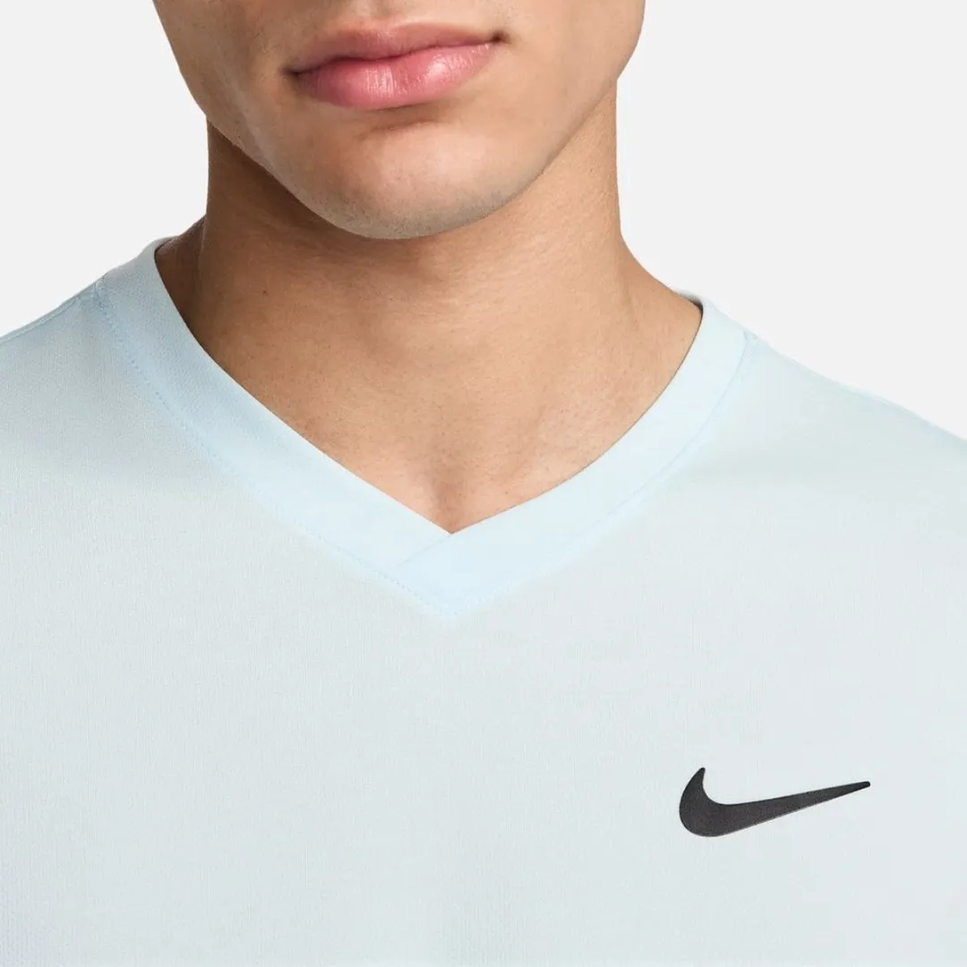 Nike Court Dry Victory Shirt Heren S - Lichtblauw