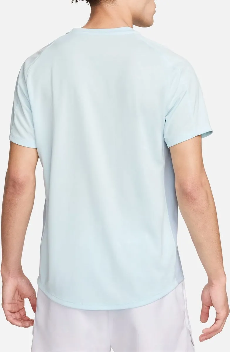 Nike Court Dry Victory Shirt Heren S - Lichtblauw