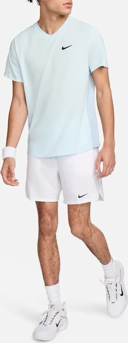 Nike Court Dry Victory Shirt Heren S - Lichtblauw