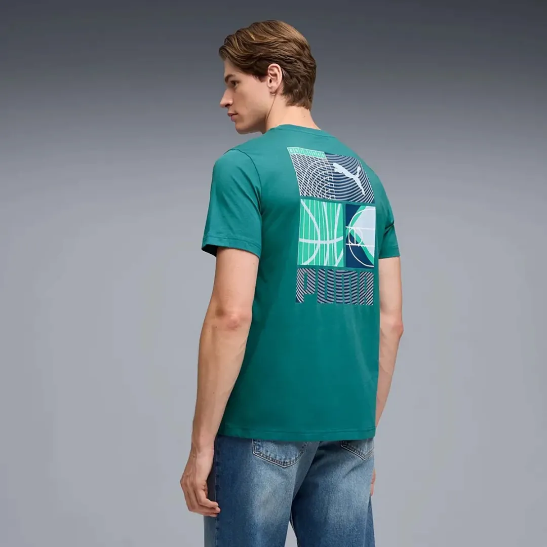 PUMA Graphic Sports Tee 691780-41 - XL - Groen